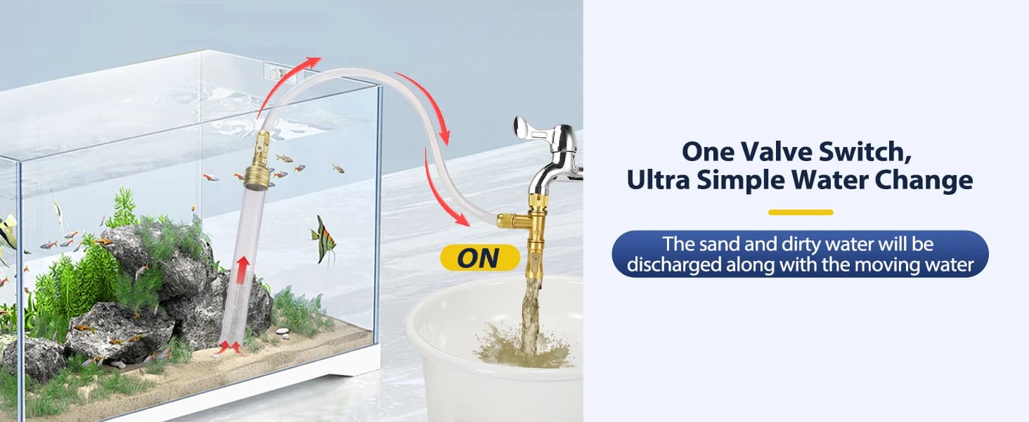 Gravel Vacuum for Aquarium Water Changer Fish Tank Cleaning Tools — Siphon Universal Quick Pump Aquarium Water — collection imagery