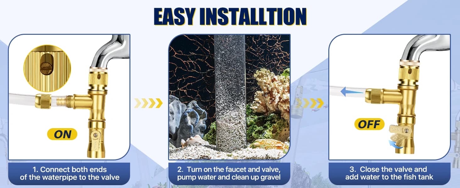 Gravel Vacuum for Aquarium Water Changer Fish Tank Cleaning Tools — Siphon Universal Quick Pump Aquarium Water — product details