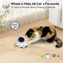 Cat Laser Toy — 2-in-1 Interactive Automatic Motion Activated Moving 8 Holes Whack A Mole Feather