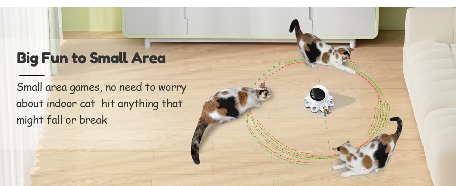 Cat Laser Toy — 2-in-1 Interactive Automatic Motion Activated Moving 8 Holes Whack A Mole Feather — collection imagery