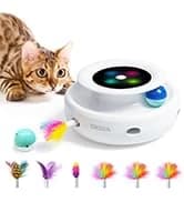 Cat Laser Toy — 2-in-1 Interactive Automatic Motion Activated Moving 8 Holes Whack A Mole Feather — collection imagery