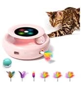 Cat Laser Toy — 2-in-1 Interactive Automatic Motion Activated Moving 8 Holes Whack A Mole Feather — collection imagery