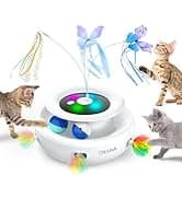 Cat Laser Toy — 2-in-1 Interactive Automatic Motion Activated Moving 8 Holes Whack A Mole Feather — collection imagery