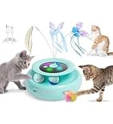 Cat Laser Toy — 2-in-1 Interactive Automatic Motion Activated Moving 8 Holes Whack A Mole Feather — collection imagery