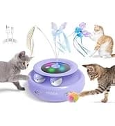 Cat Laser Toy — 2-in-1 Interactive Automatic Motion Activated Moving 8 Holes Whack A Mole Feather — collection imagery