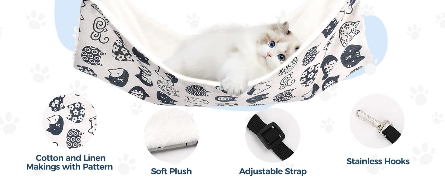 Cat Hammock for Cage Hanging Reversible 2Pack — product details