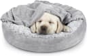 Small Dog Bed Cat Bed with Hooded Blanket