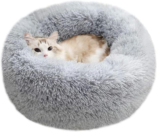 Cat Bed for Indoor Cats — Mini Plush Self Warming Kitten Bed