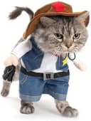 Cowboy Dog Costume with Hat - Blue Cat and Small Dog Halloween Costume
