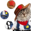 Cowboy Dog Costume with Hat - Blue Cat and Small Dog Halloween Costume