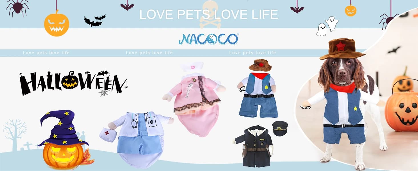 Cowboy Dog Costume with Hat - Blue Cat and Small Dog Halloween Costume — product details