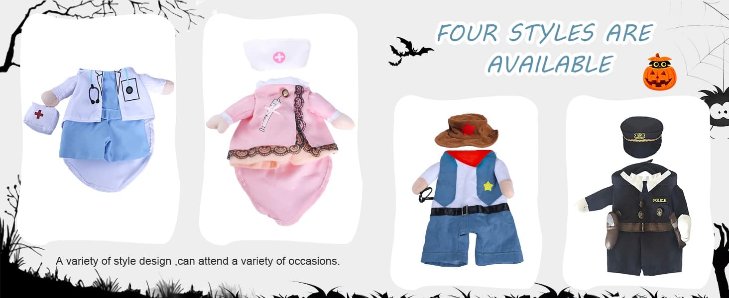 Cowboy Dog Costume with Hat - Blue Cat and Small Dog Halloween Costume — product details