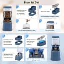 2 Pack Automatic Cat Feeder and Water Dispenser 1.3Gallon Dog Gravity Food Feeder and Water with Ice Pack