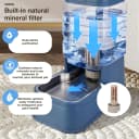 2 Pack Automatic Cat Feeder and Water Dispenser 1.3Gallon Dog Gravity Food Feeder and Water with Ice Pack