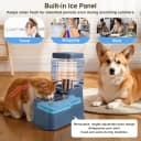 2 Pack Automatic Cat Feeder and Water Dispenser 1.3Gallon Dog Gravity Food Feeder and Water with Ice Pack