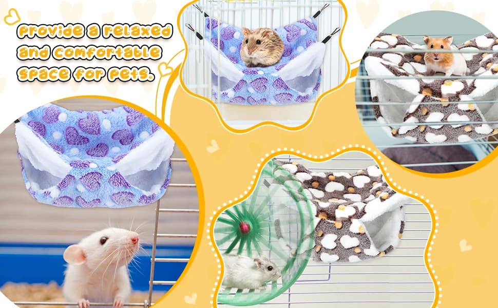 2 Pcs Guinea Pig Rat Hammock for Pet — Purple — product details