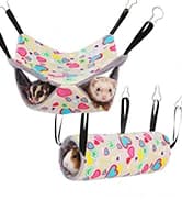 Ferret Rat Hammock Tunnel for Cage Guinea Pig Hideout Toy Bed — collection imagery