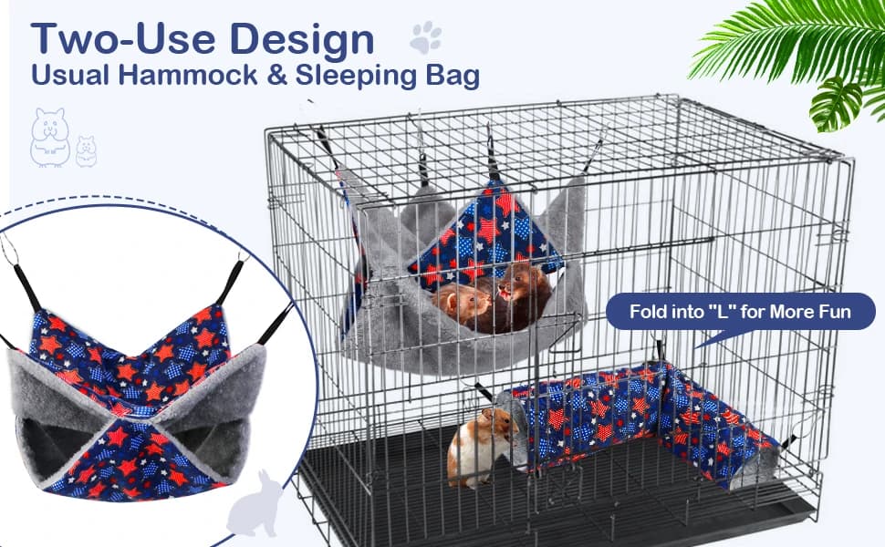 Ferret Rat Hammock Tunnel for Cage Guinea Pig Hideout Toy Bed — DIY of the Hammock and Tunnel by Yourself!