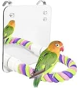 7" Bird Mirror with Rope Perch Bird Toys Swing — collection imagery
