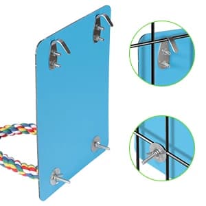 7" Bird Mirror with Rope Perch Bird Toys Swing — collection imagery