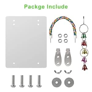 7" Bird Mirror with Rope Perch Bird Toys Swing — collection imagery