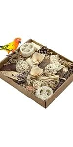 7" Bird Mirror with Rope Perch Bird Toys Swing — product details