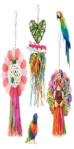 7" Bird Mirror with Rope Perch Bird Toys Swing — product details