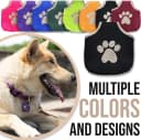 Dog Tag Silencer — Black Pawprint - Quiet Noisy Pet Tags - Fits Up to Four Pet IDs - Dog Tag Cover Protects