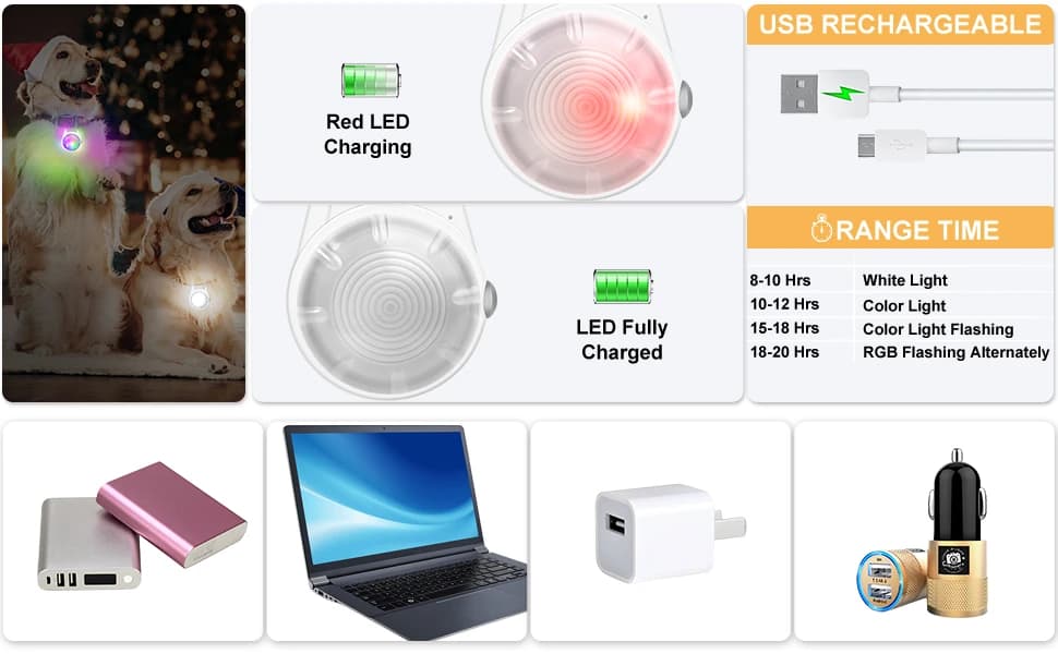 Dog Collar Light — 4 Modes Dog Lights for Night Walking — product details