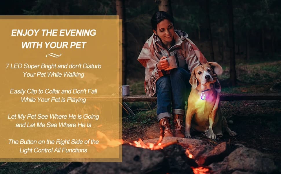 Dog Collar Light — 4 Modes Dog Lights for Night Walking — product details