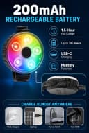 2-Pack Dog Collar Light with Memory Function