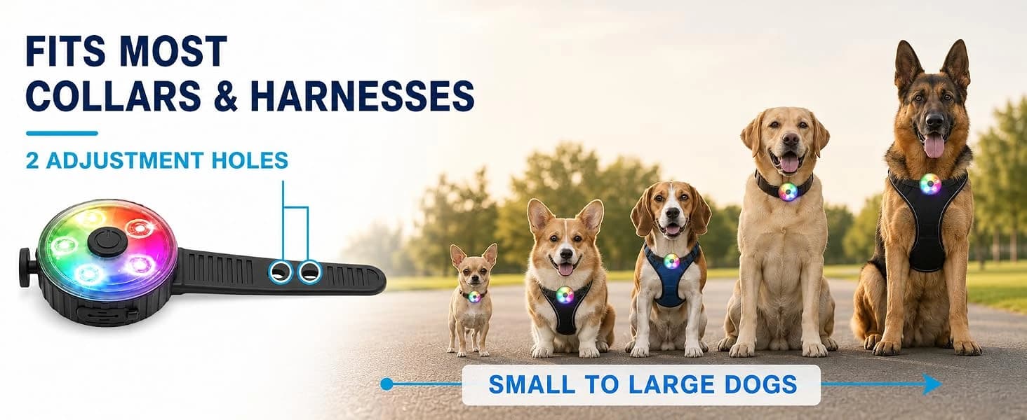 2-Pack Dog Collar Light with Memory Function — collection imagery