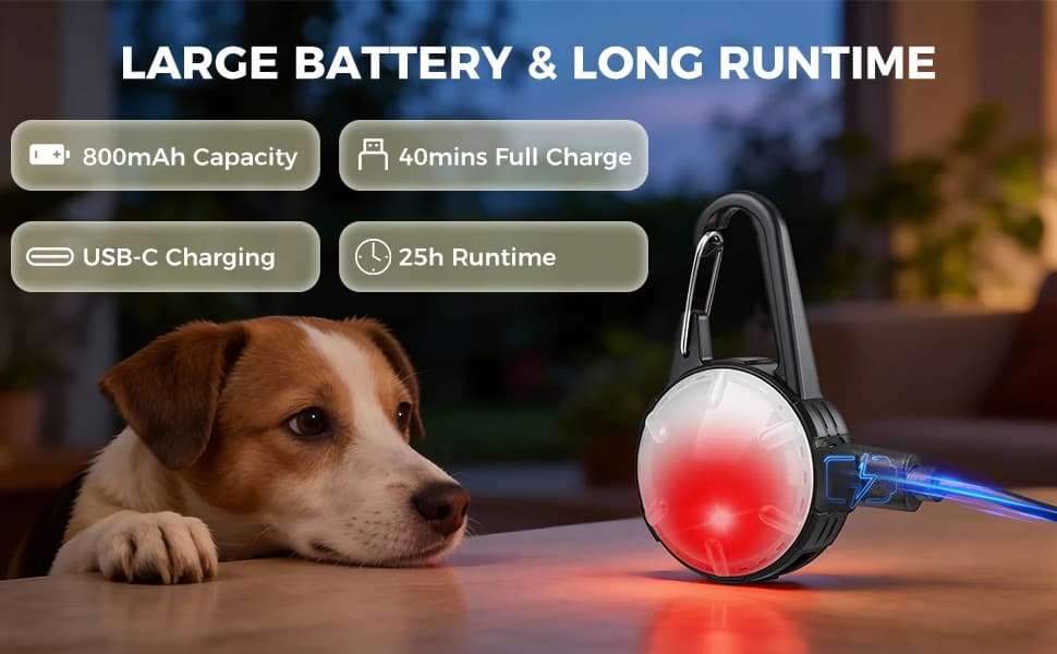 2 Pack Double Sided Dog Collar Light — 6 Modes Dog Lights for Night Walking — product details