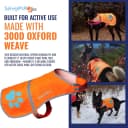 Blaze Orange Dog Vest. Reflective High Visibility in Hunting and Wooded Areas