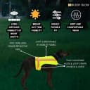 Reflective Dog Vest. High Visibility Yellow Safety Vest for Outdoors. Safeguard Your Dog with Easy-to-wear
