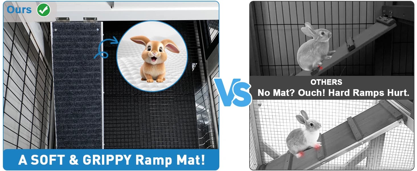 2-Story Indoor and Outdoor Rabbit Hutch with Urine Guards & Dual Trays — product details