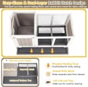 Outdoor Rabbit Hutch 2-Story Indoor Bunny Cage with Run