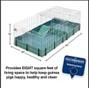 Guinea Habitat Plus Cage — Includes Divider Panel and Hinged Top