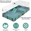Guinea Habitat Plus Cage — Includes Divider Panel and Hinged Top