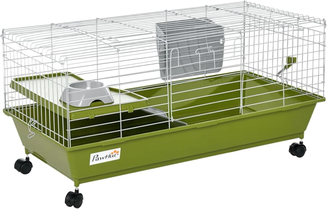 35" L Small Animal Cage — Rolling Bunny Cage