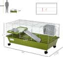 35" L Small Animal Cage — Rolling Bunny Cage