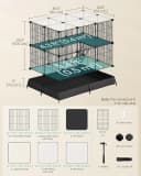 Guinea Pig Cages — 2-Tier Small Animal Cage
