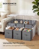 Guinea Pig Cage — 2-Tier with 3 Storage Boxes