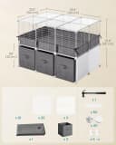 Guinea Pig Cage — 2-Tier with 3 Storage Boxes