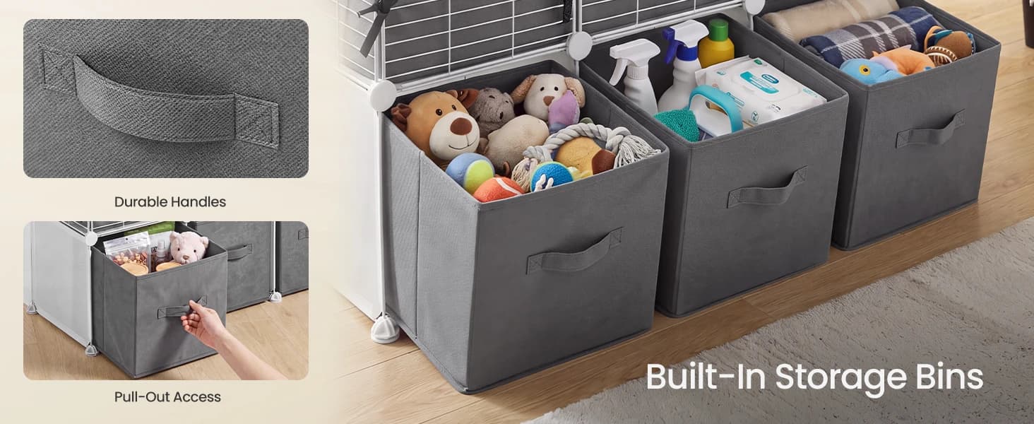 Guinea Pig Cage — 2-Tier with 3 Storage Boxes — product details
