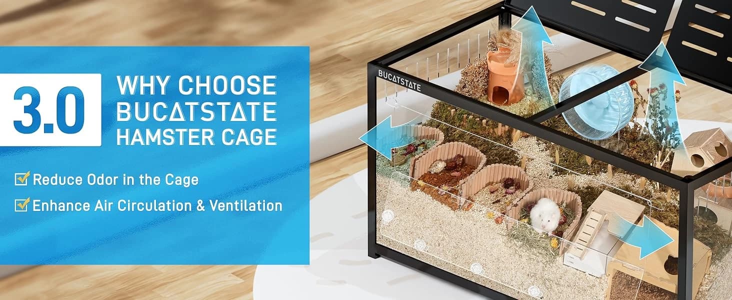 Hamster Cage 3.0 — Large Hamster Enclosure (47in — product details