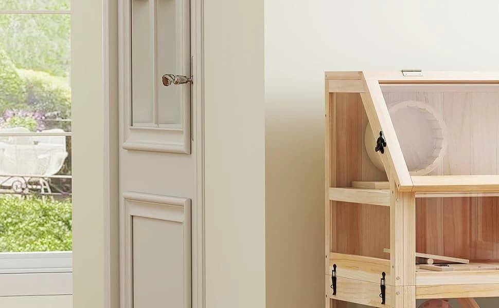 Wooden Hamster Cage with Storage Shelf for Dwarf — product details