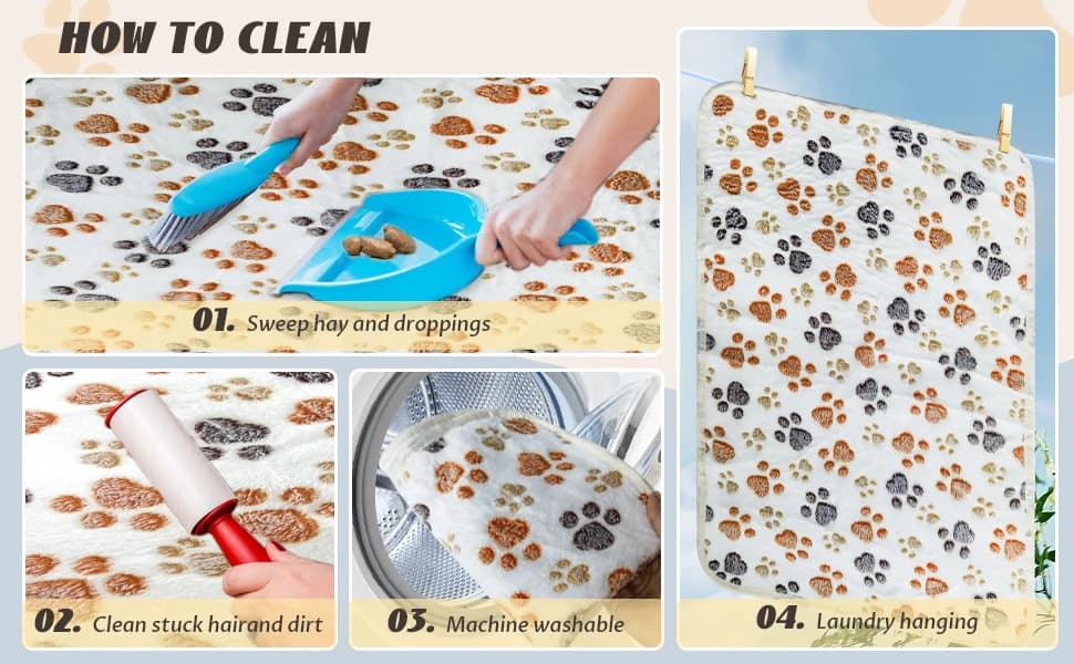 6 Pcs Absorbent Guinea Pig Blankets Washable Small Animal Fleece Bedding Cage Liners Reusable Pet Pee Pad Sleep — product details