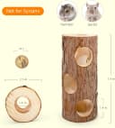 Natural Wooden Hamster Mouse Tunnel Tube Toy — Forest Hollow Tree Trunk