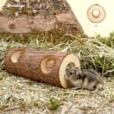 Natural Wooden Hamster Mouse Tunnel Tube Toy — Forest Hollow Tree Trunk